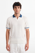 Micro Grid Knitted Polo