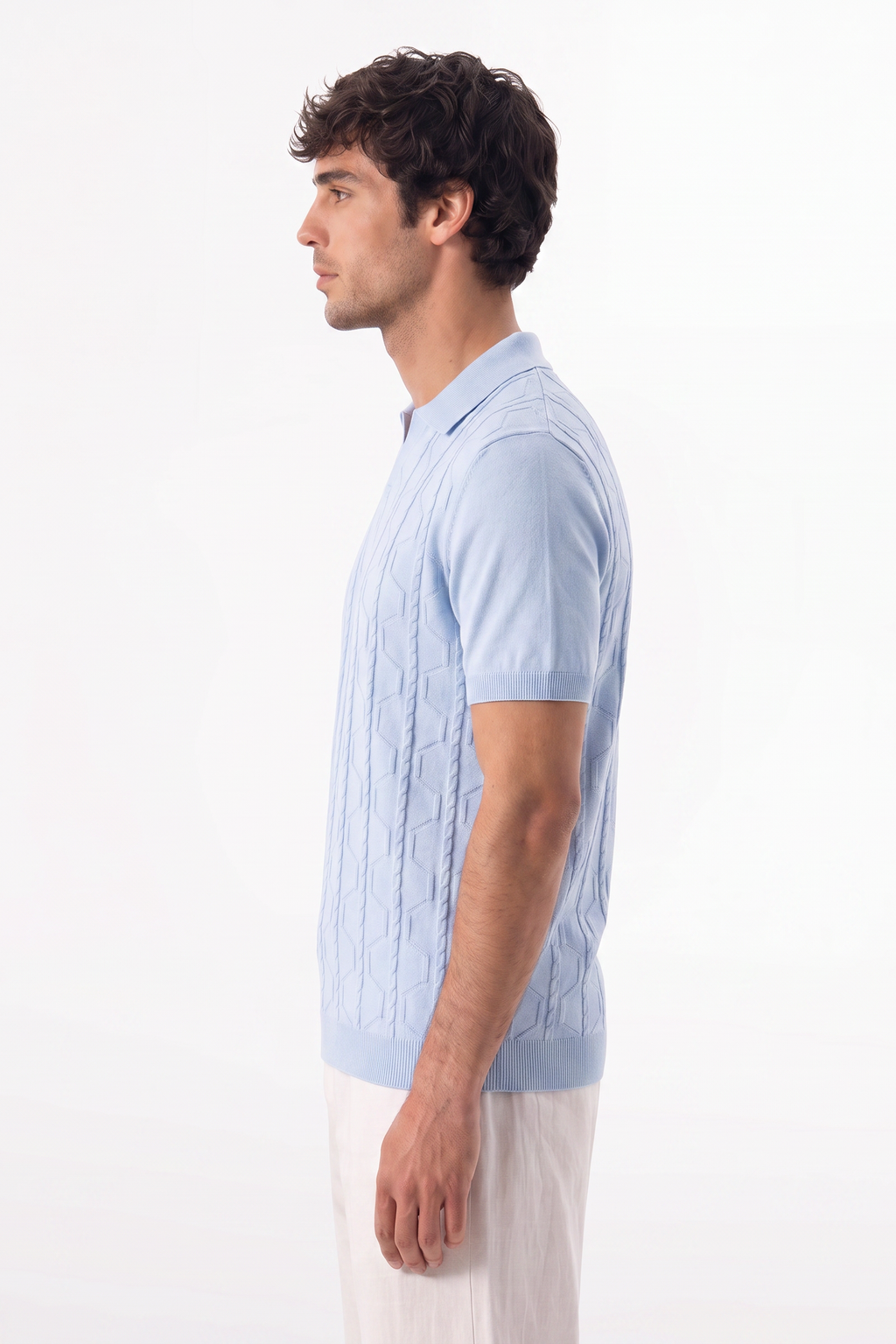 Geo Cable Baby-blue Polo 01