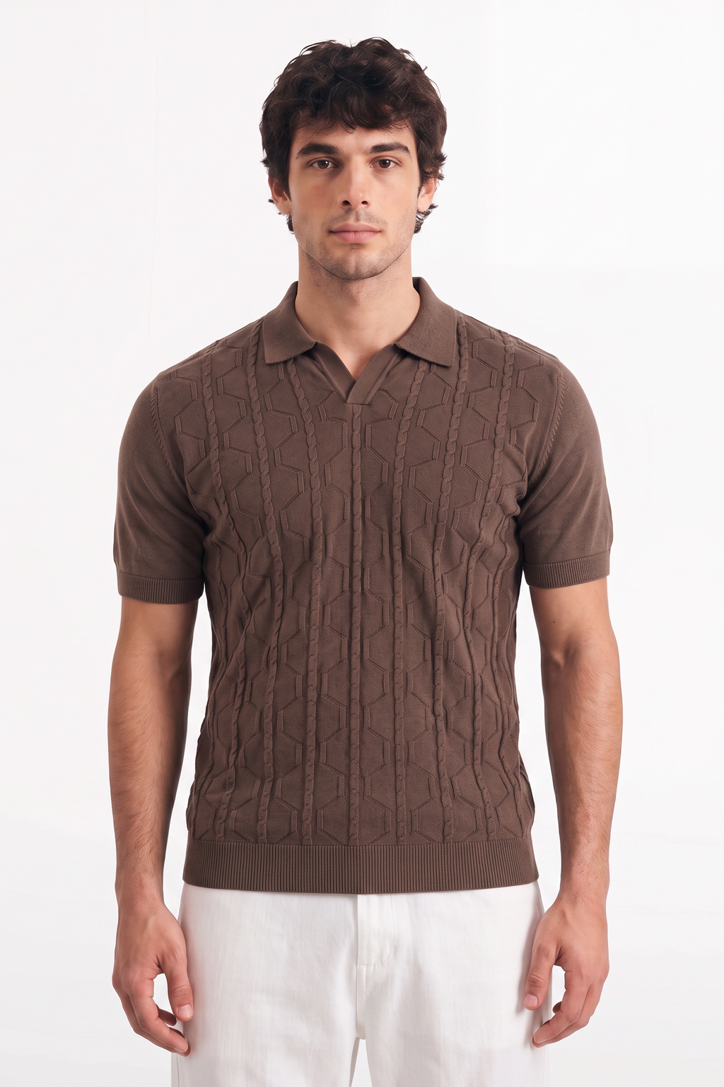 Geo Cable Brown Polo 02