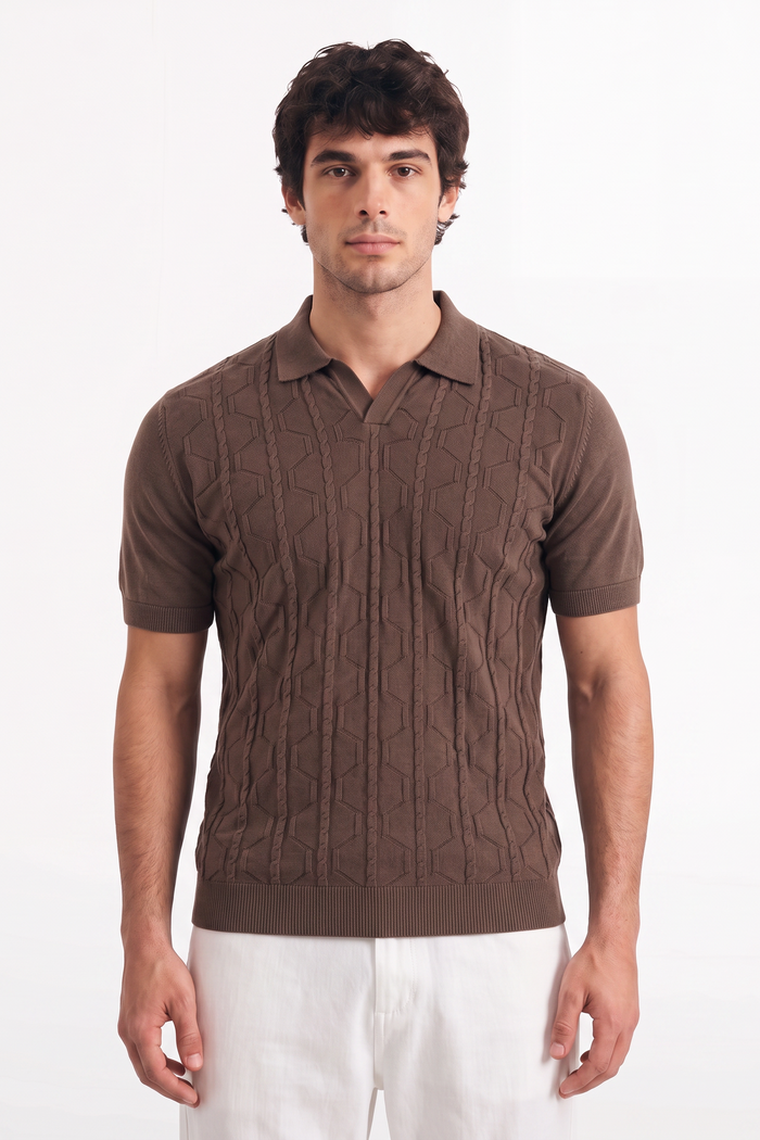 Geo Cable Brown Polo 02