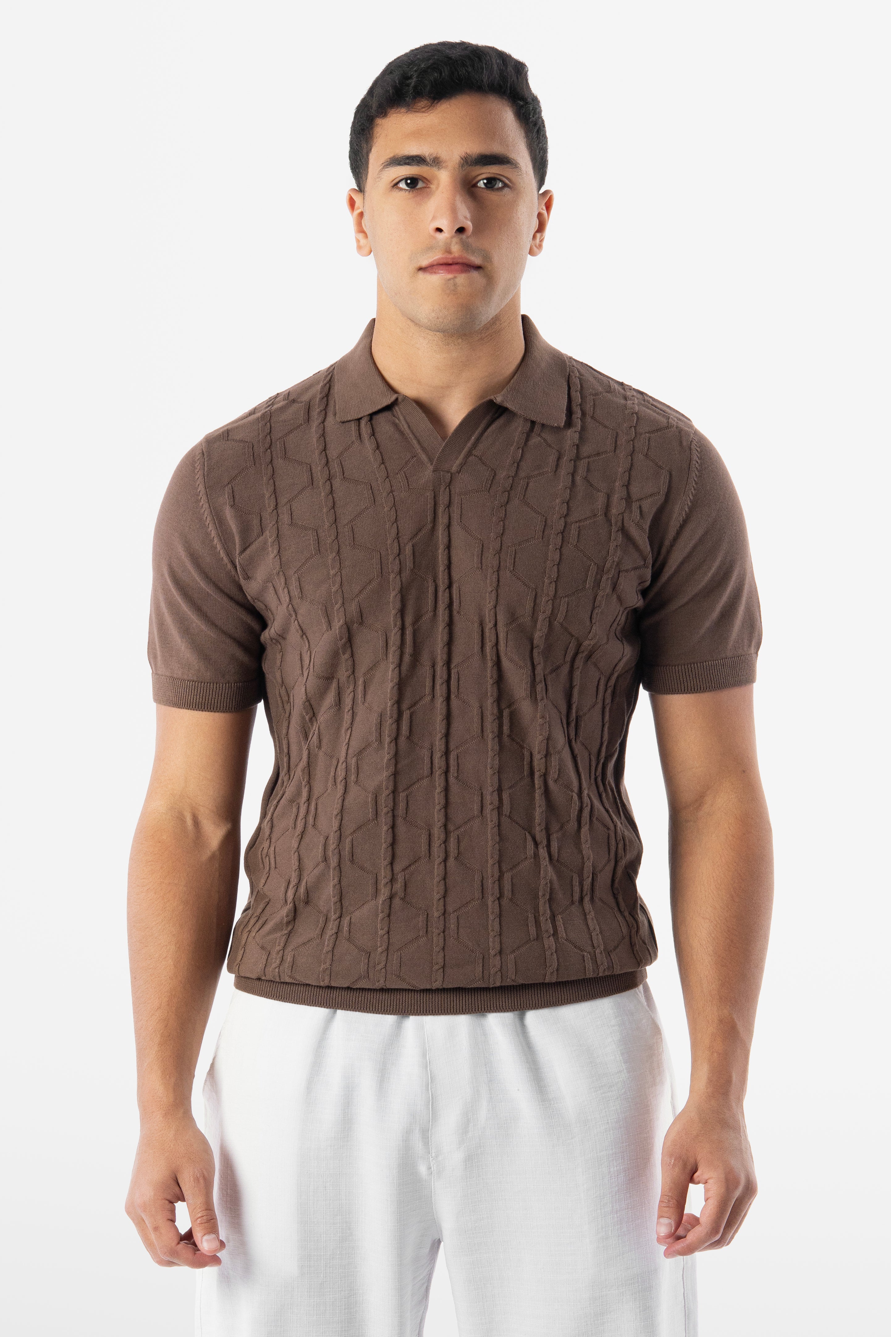 Geo Cable Brown Polo 02